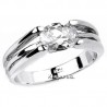 Sterling Silver Ring With CZ Size 6