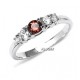 Sterling Silver Ring With Garnet Size 7