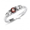 Sterling Silver Ring With Garnet Size 7