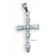Sterling Silver Cross Pendant With Cubic Zirconia