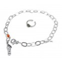 Sterling Silver Anklet With Toe Ring