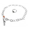 Sterling Silver Anklet With Toe Ring