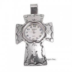 Sterling Silver Cross Watch Pendant