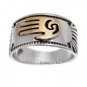 Sterling Silver & 14k Gold Ring Size 8