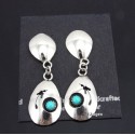 Native American Sterling Silver Earrings w Turquoise