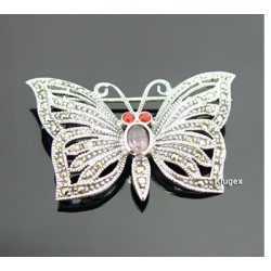 Sterling Silver Butterfly Marquisate Pin