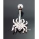 Sterling Silver Belly Piercing Spider