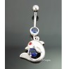 Sterling Silver Belly Piercing Dolphin