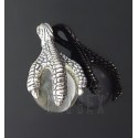 Sterling Silver Dragon Claw Pendant with Crystal