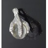 Sterling Silver Dragon Claw Pendant with Crystal
