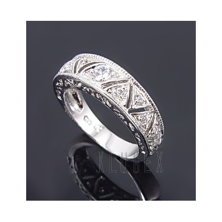 Sterling Silver Ring with CZ Size 8