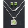 Sterling Silver Necklace and Earring Set w CZ