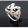 Black Hills Gold .925 Sterling Ring w Eagle Size 12