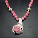 Black Hills Gold Rhodonite & Pearl Necklace