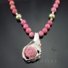 Black Hills Gold Rhodonite & Pearl Necklace