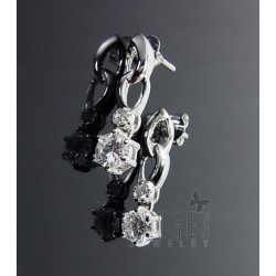 Sterling Silver Earrings w CZ
