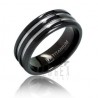 Black Titanium Wedding Band Ring Size 8