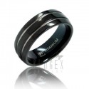 Black Titanium Wedding Band Ring 