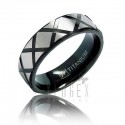 Black Titanium Band Ring 