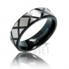 Black Titanium Band Ring Size 8