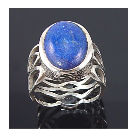 Sterling Silver Ring w Lapis Size 5.5