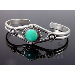 Sterling Silver Cuff Bracelet w Turquoise