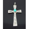 Native American Sterling Silver Cross Pendant