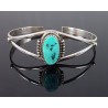 Southwestern Sterling Silver Cuff w Turquoise