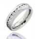 Titanium Band Ring w CZ Size 6