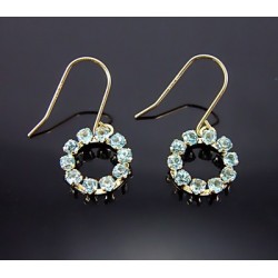 10K Gold Earrings with Blue Topaz