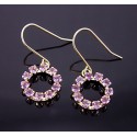 10K Gold Earrings with Amethyst