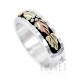 Black Hills Sterling & 12K Gold Wedding Ring Size 5