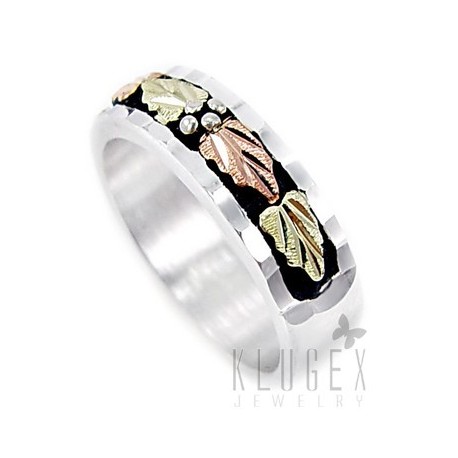 Black Hills Sterling & 12K Gold Wedding Ring Size 5