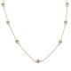 14K Gold Necklace with CZ & Genuine Pearl
