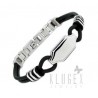 Stainless Steel & Rubber Bracelet