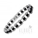 Stainless Steel & Rubber Bracelet