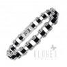 Stainless Steel & Rubber Bracelet