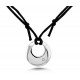 Stainless Steel Pendant w Black Cord