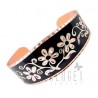 Handcrafted Copper Bracelet w Flowers