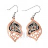 Handcrafted Copper Earrings w Butterfly