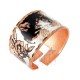 Handcrafted Copper Adjustable Ring w Cat