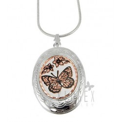 Handcrafted Locket Pendant w Necklace