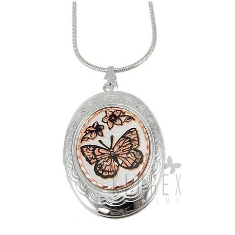 Handcrafted Locket Pendant w Necklace