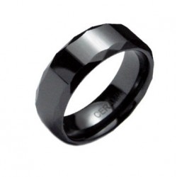 Black Ceramic Band Ring 