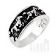 Sterling Silver Ring w Horses Size 9
