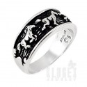 Sterling Silver Ring w Horses Size 10