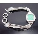 Sterling Silver Ladies Toogle Watch w Turquoise