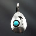 Southwestern Sterling Silver Pendant with Turquoise