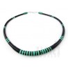Sterling Silver, Turquoise & Onyx Necklace