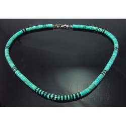 Sterling Silver Turquoise & Onyx Necklace